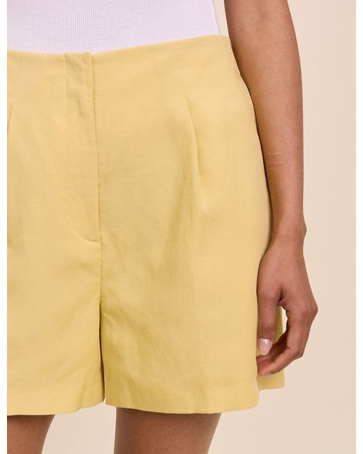 Nobody's Child Natural Linen-Blend Tailored Shorts