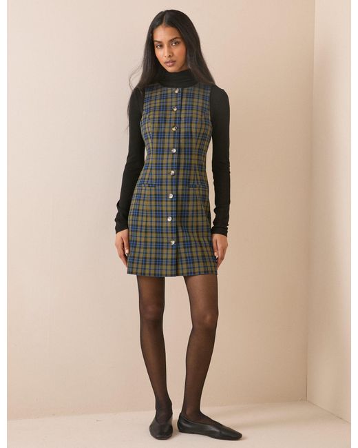 Nobody's Child Natural And Check Ellie Mini Dress
