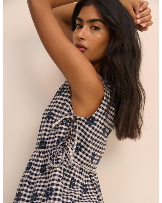 Nobody's Child Black And Gingham Side Tie Swing Top