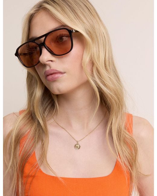 Nobody's Child Brown Oversized Aviator Sunglasses