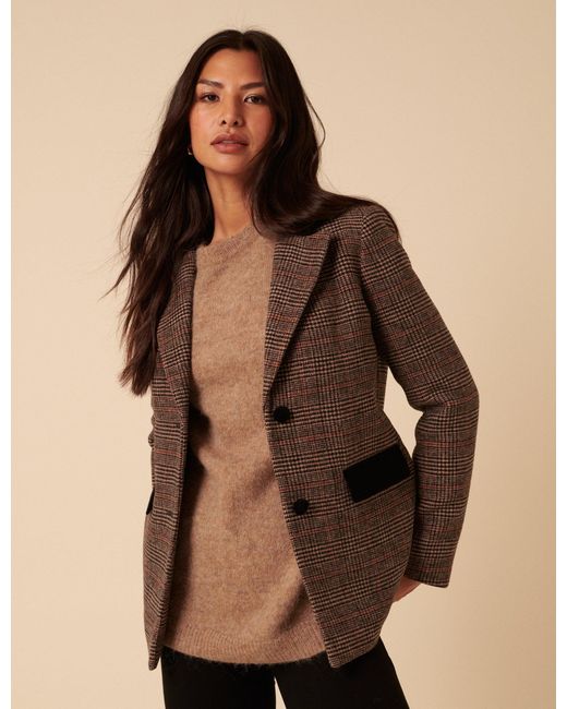 Nobody's Child Natural Heritage Check Single Breasted Blazer
