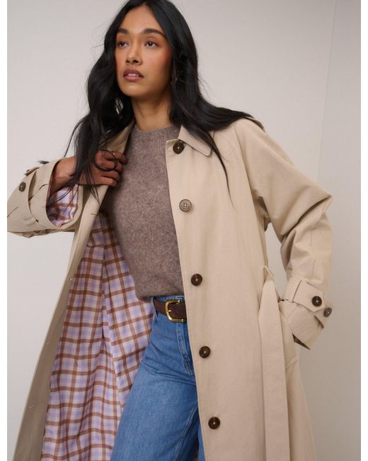 Nobody's Child Natural Tie Waist Trench Coat