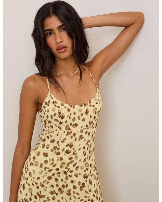Nobody's Child Natural Butter Leopard Print Kiki Maxi Dress