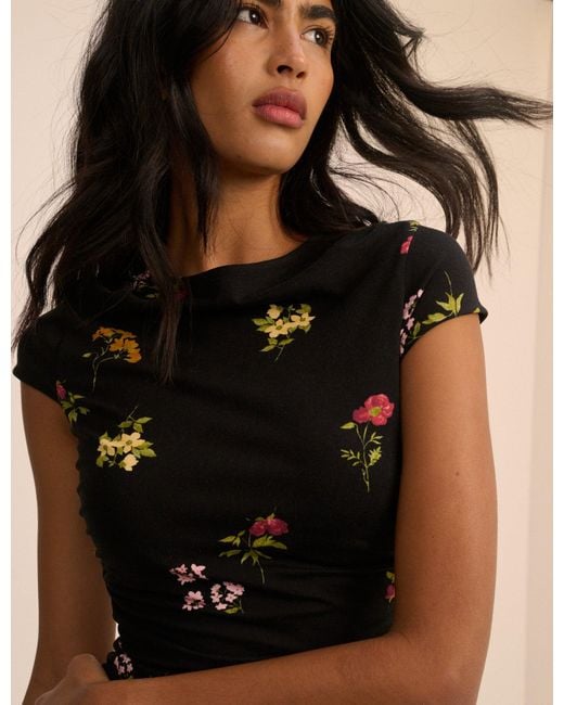 Nobody's Child Natural Floral Jersey Laurella Midi Dress