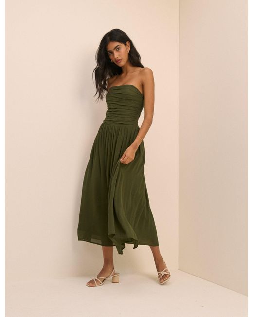 Nobody's Child Green Bandeau Alice Midi Dress