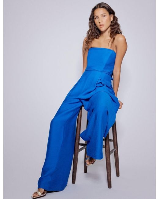 Nobody's Child Blue Electric Bandeau Rory Jumpsuit