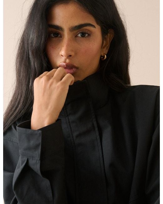Nobody's Child Black Dark Funnel Neck Trinity Bomber Jacket