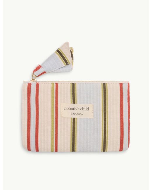 Nobody's Child White Striped Coin Purse