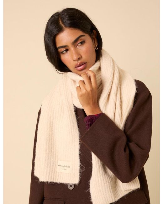 Nobody's Child Natural Ribbed Scarf