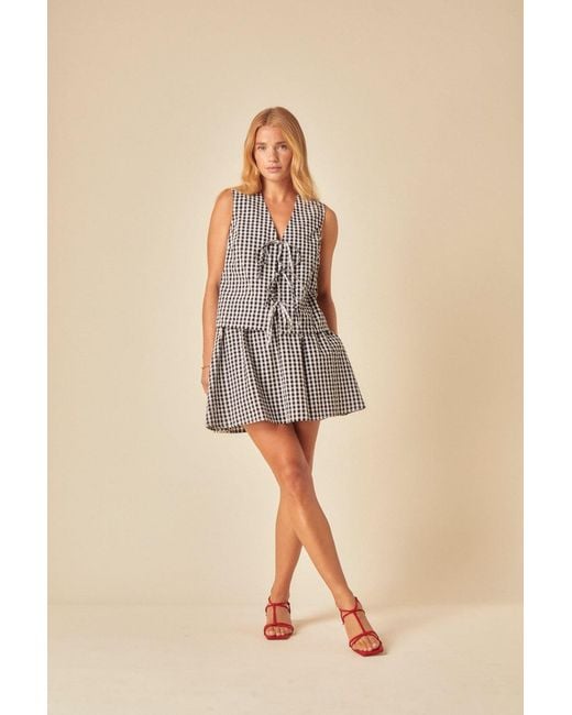 Nobody's Child Black Gingham Mini Skirt