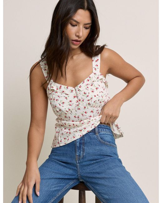 Nobody's Child Blue Ditsy Floral Top
