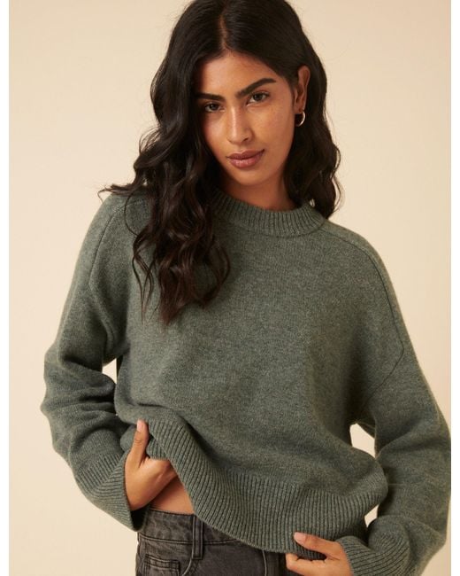 Nobody's Child Green Wool Crew Neck Jumper