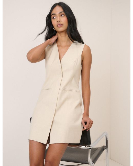 Nobody's Child Natural Sleeveless Mini Dress