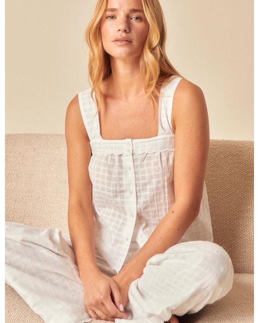 Nobody's Child Natural Broderie Anglaise Pyjama Top