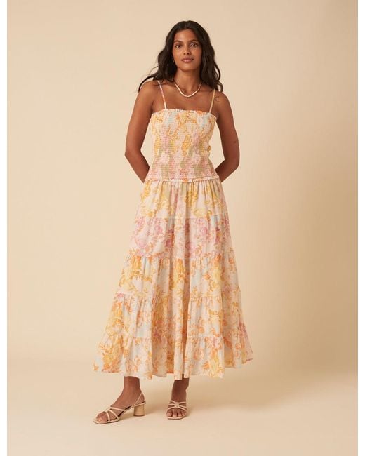 Nobody's Child Natural Floral Kaya Maxi Dress