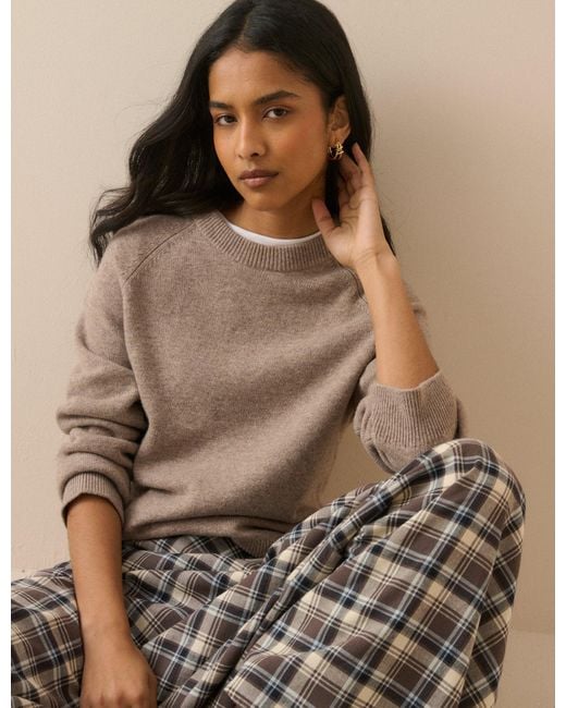 Nobody's Child Brown Taupe Knitted Wool Jumper
