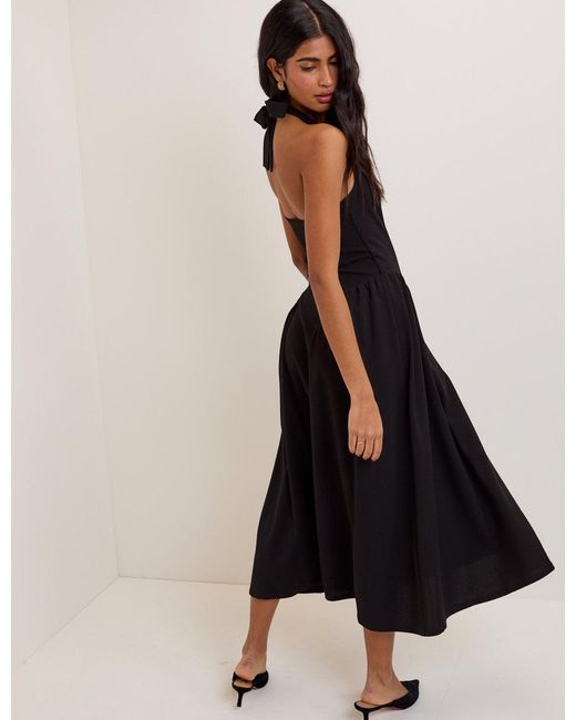Nobody's Child Natural Halterneck Amie Midi Dress