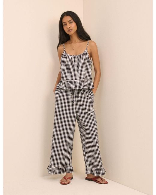 Nobody's Child Blue Gingham Sia Top