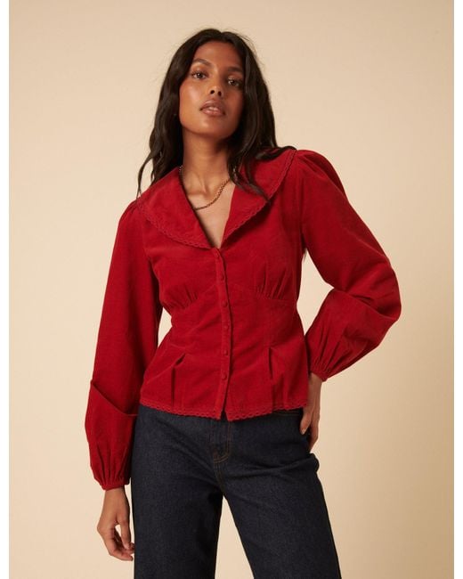 Nobody's Child Cord Collared Blouse