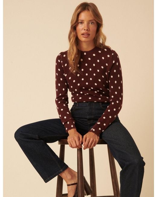 Nobody's Child Brown Polka Dot Jumper