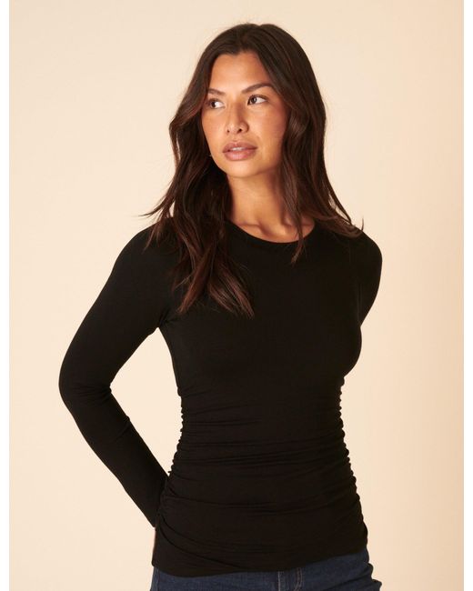 Nobody's Child Black Crew Neck Long Sleeve Top