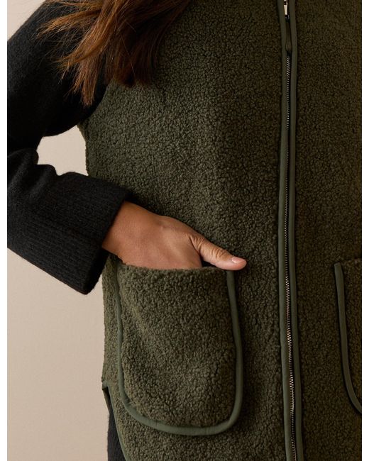 Nobody's Child Brown Khaki Borg Gilet