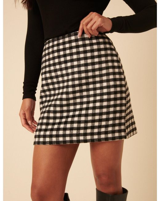Nobody's Child Black Gingham Mini Skirt