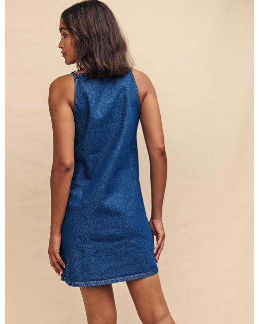 Nobody's Child Blue Dark Denim Pepper Mini Dress