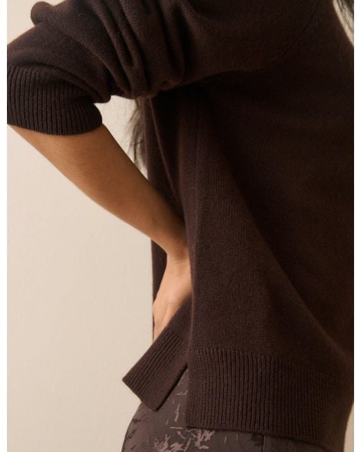 Nobody's Child Black Ribbed Trim Wool Jumper