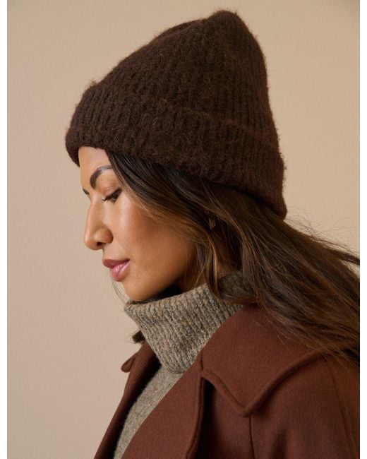 Nobody's Child Brown Ribbed Beanie