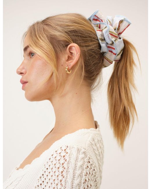 Nobody's Child Brown Double Layered Scrunchie