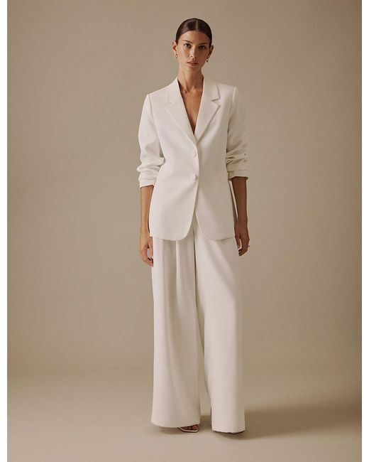 Nobody's Child Natural Wide Leg Viera Bridal Trousers