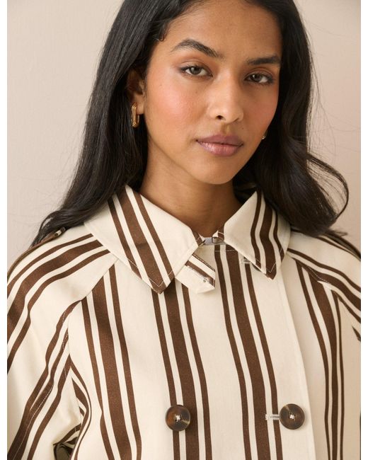 Nobody's Child Metallic Striped Short Trench Jacket