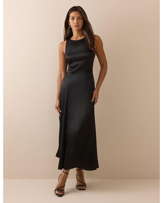 Nobody's Child Natural Satin Reign Midi Dress
