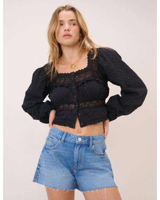 Nobody's Child Blue Light Denim Shorts