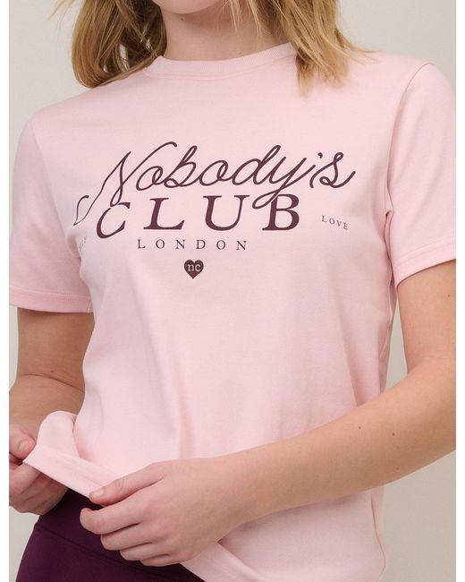 Nobody's Child Pink Nobody's Club Graphic T-Shirt