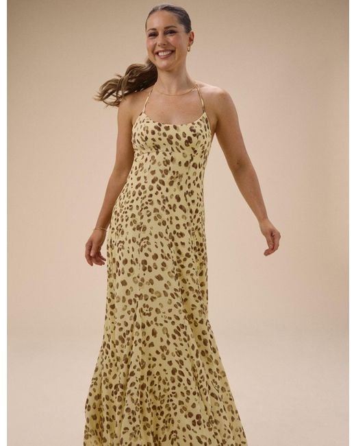 Nobody's Child Natural Butter Leopard Print Kiki Maxi Dress