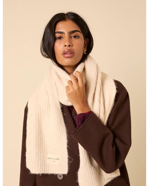 Nobody's Child Natural Ribbed Scarf