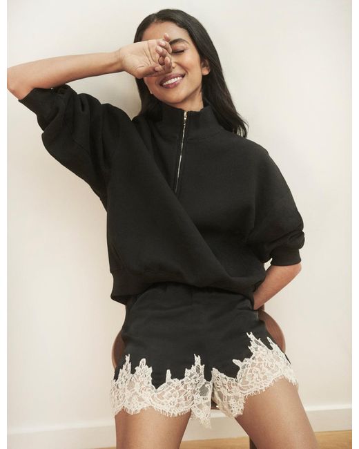 Nobody's Child Black And Lace Trim Virgo Shorts