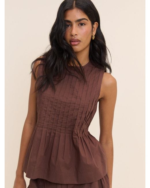 Nobody's Child Brown Pintuck Valley Top