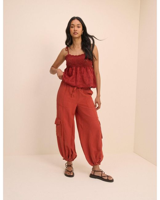 Nobody's Child Orange Utility Balloon Trousers