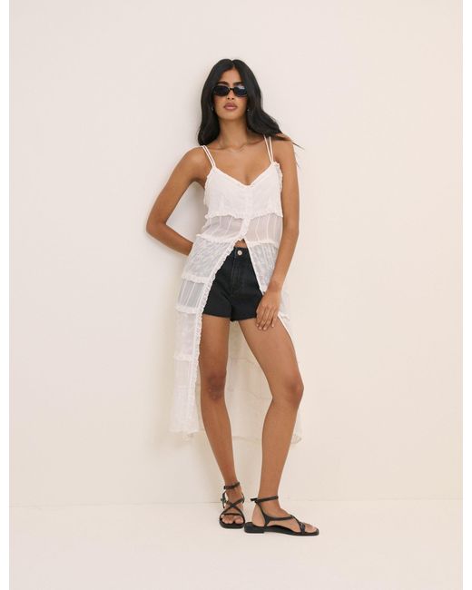 Nobody's Child Blue Ruffle Longline Cami