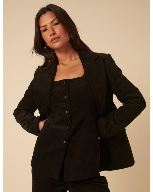 Nobody's Child Natural Nc X Lisou Cord Double Breasted Tailored Blazer