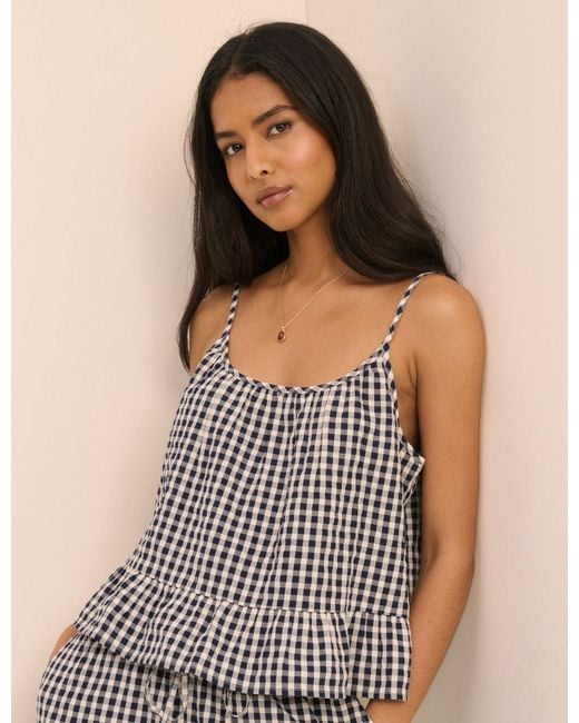 Nobody's Child Blue Gingham Sia Top