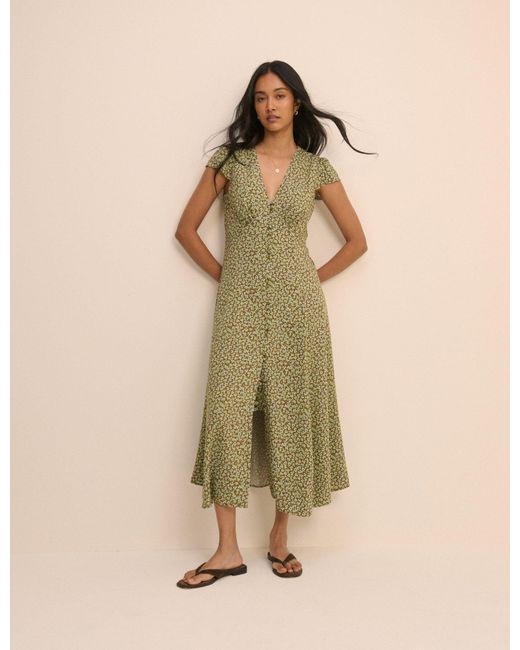 Nobody's Child Natural Ditsy Floral Avery Midi Dress