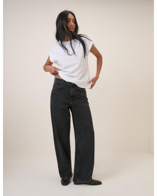Nobody's Child Natural Wide Leg Stepney Loose Jeans