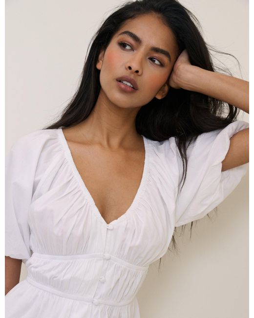 Nobody's Child White Ruched Billie Top
