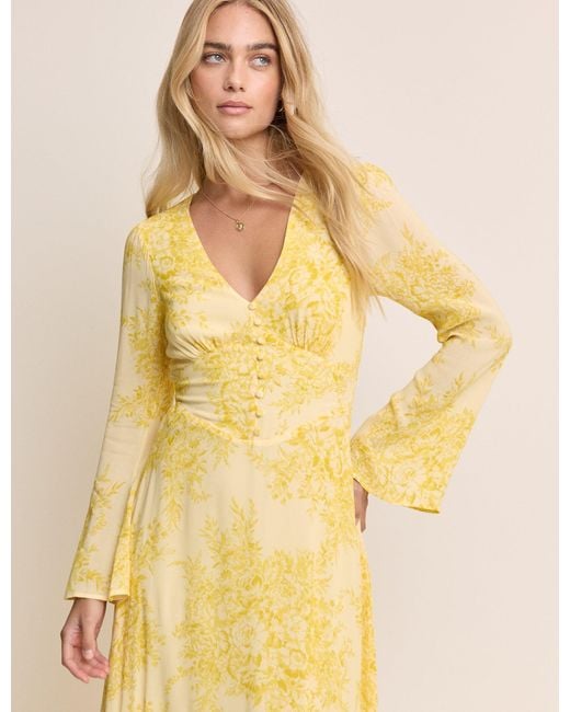 Nobody's Child Natural Floral Karolina Maxi Dress