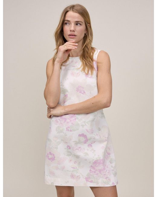 Nobody's Child Natural Floral Louis Shift Mini Dress