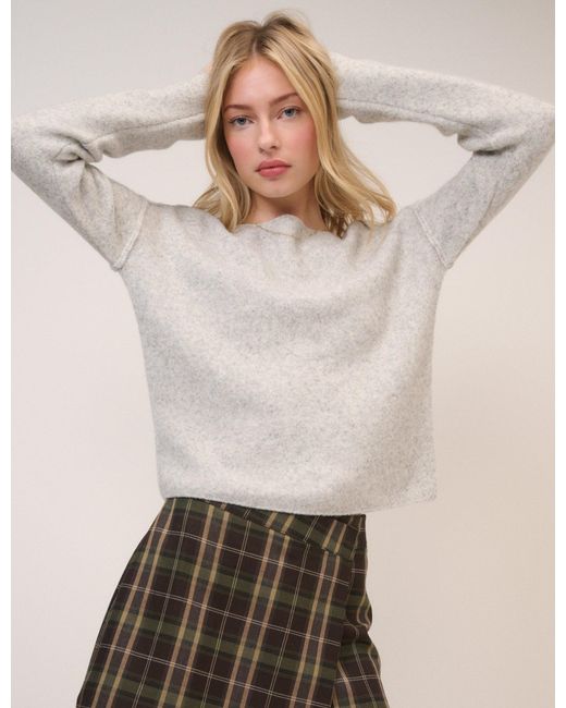 Nobody's Child Natural Slash Neck Knitted Jumper